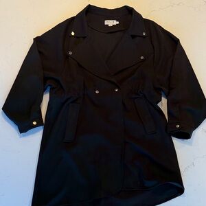 Molly Bracken Classic Black Trench Coat